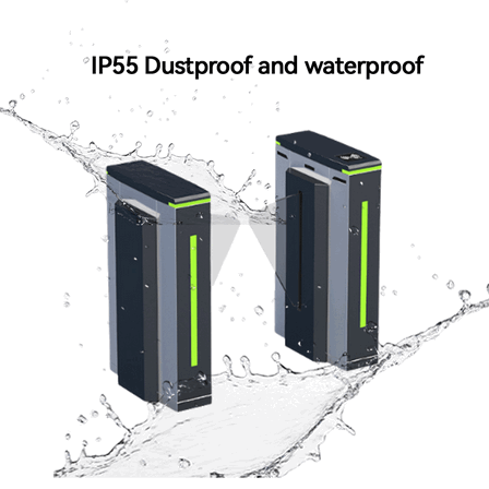Industrial Touchless Swing Barrier Gate with IC Card Access Control for High-Security Factory Perimeter Management