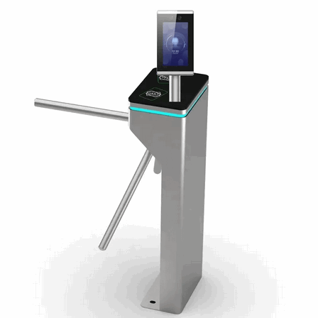 Biometric Tripod Turnstile with Integrated Face Recognition for Gym and Fitness Center Member Access Control