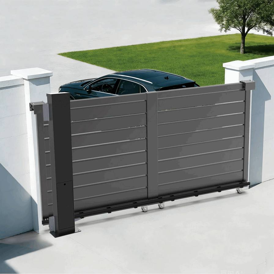 In-Post Sliding Gate Motor with Infrared Safety Photocell: Heavy-Duty Residential Entrance Security System