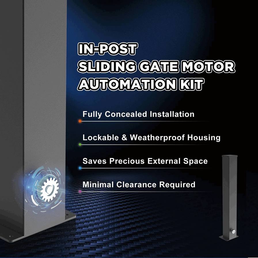 Industrial-Grade 300kg Sliding Gate Motor System: High-Performance In-Post Sliding Gate Operator for Factories and Warehouses