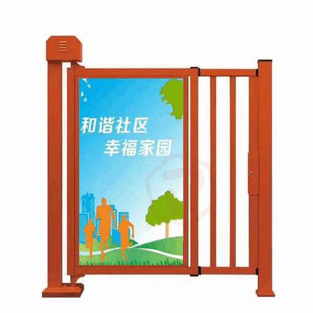 Manual Advertising Swing Gate with Visual Display Panels for Retail Mall Entrance and Traffic Flow Management