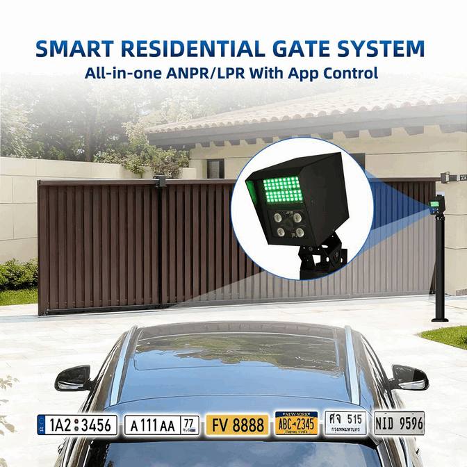 Integrated In-Post Sliding Gate Motor System with AI-Powered LPR/ANPR License Plate Recognition for Smart Access Control