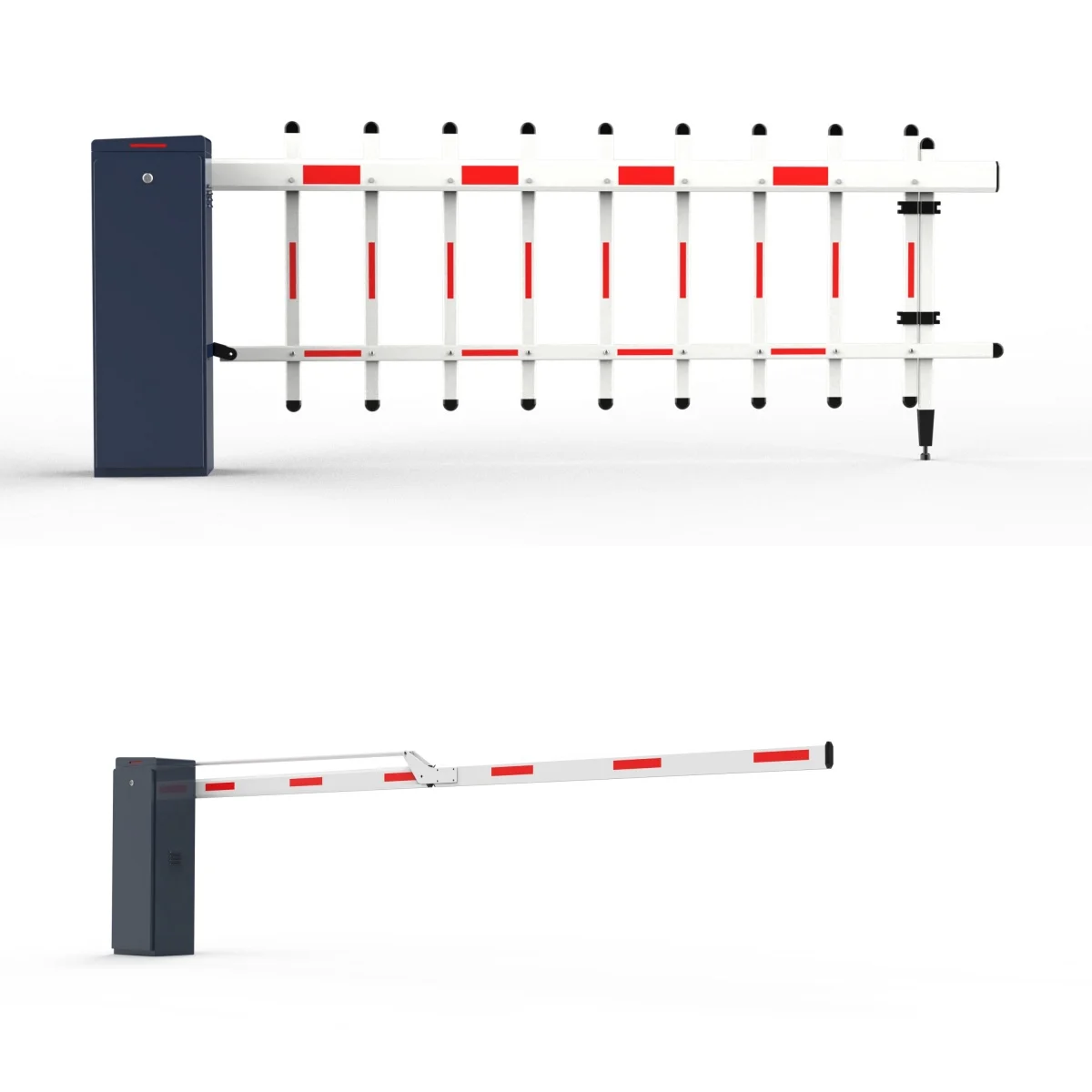 High-Speed Articulated Folding Arm 24V DC Boom Barrier Gate for Low-Ceiling Basement Parking Access Control