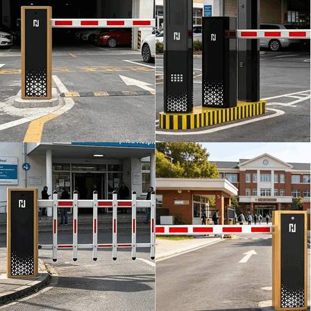 Multipurpose Straight Folding Fence Arm Barrier with Integrated LED Guidance