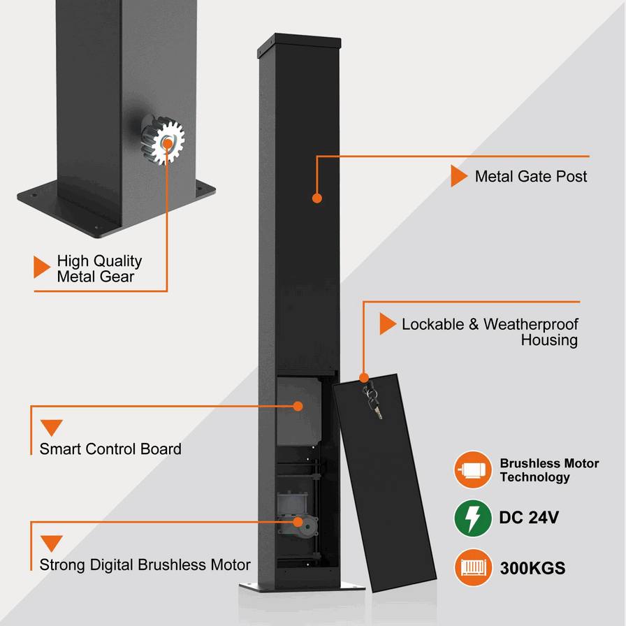 Energy-Efficient In-Post Sliding Gate Motor: Low Watt Automatic Gate System for Sustainable Residential and Commercial Use