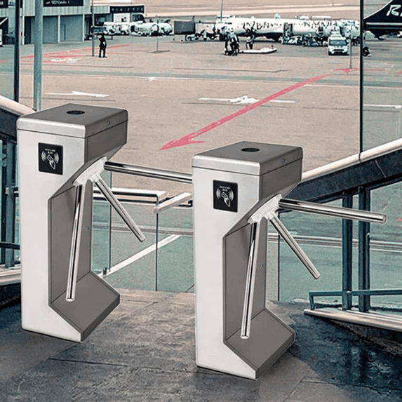 Heavy-Duty SUS304 Stainless Steel Tripod Turnstile for Corporate Office Entrance & High-Security Access Control