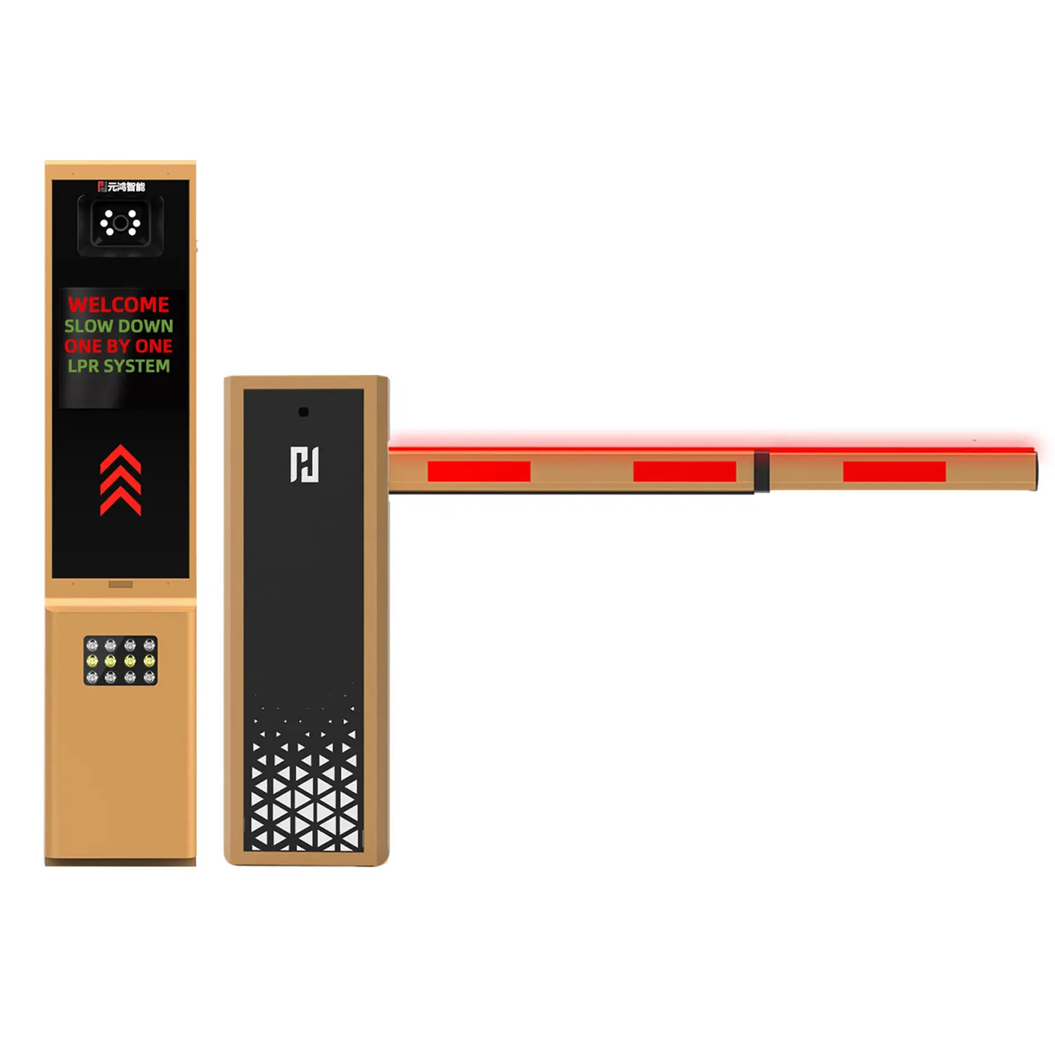 Unmanned Parking LPR Terminal with 4-Line Clear LED Display for Seamless Automated Access Control