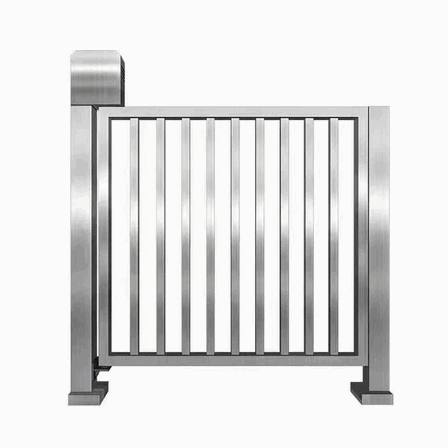 Manual Advertising Swing Gate with Visual Display Panels for Retail Mall Entrance and Traffic Flow Management