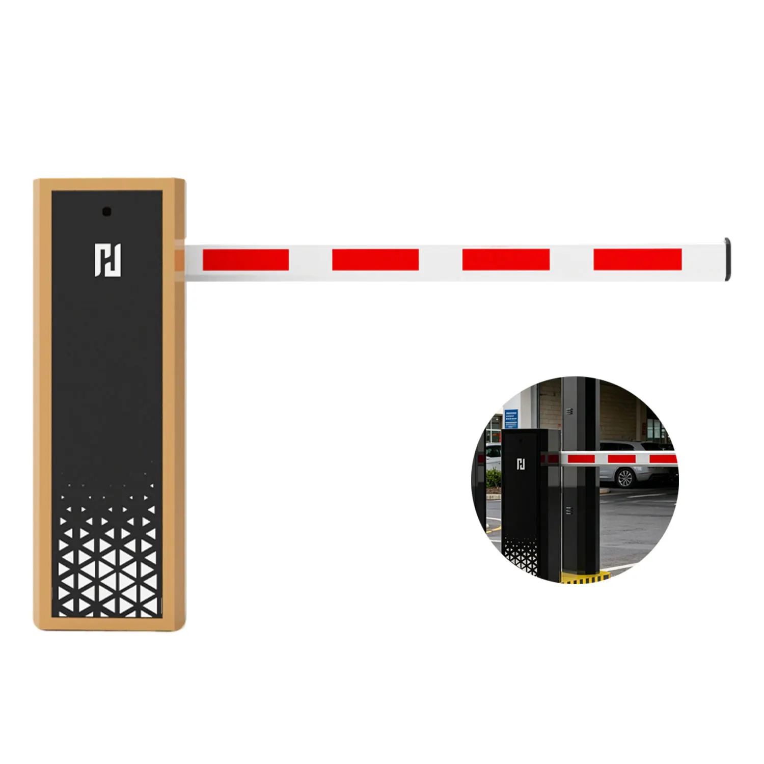 Durable Automatic Boom Barrier Gate with Integrated Safety Sensors for Secure Vehicle Access Control