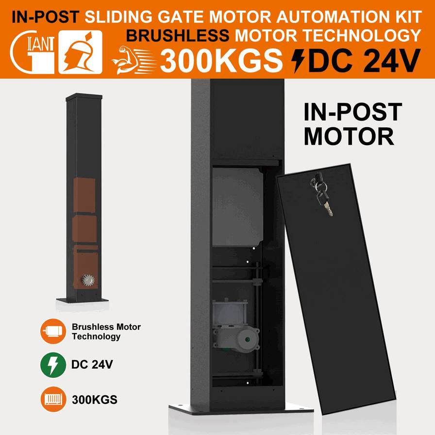 Premium 300kg Sliding Autogate Motor System: In-Post Gate Operator for Luxury Cluster Homes and Gated Communities