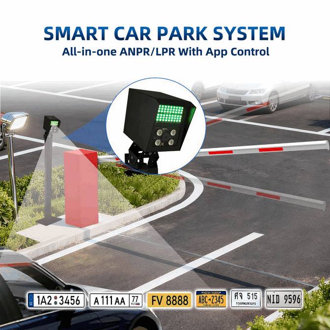 Integrated In-Post Sliding Gate Motor System with AI-Powered LPR/ANPR License Plate Recognition for Smart Access Control