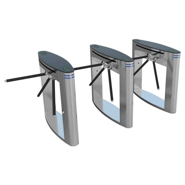 Automatic Outdoor Tripod Turnstile with QR Code Scanner for High-Volume Tourist Attraction Access Control