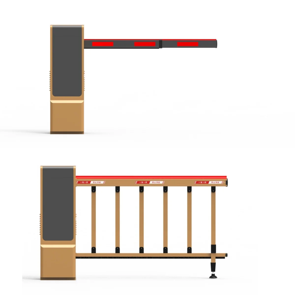 Smart Vehicle Access Control Automatic Boom Gate System with Integrated AI LPR Camera Technology