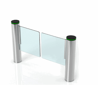 Automatic Dual-Post Swing Gate with Induction Sensors for Efficient Supermarket and Retail Entrance Access Control