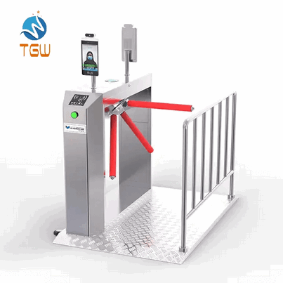 Biometric Tripod Turnstile with Facial Recognition for Secure Pedestrian Access Control in Public Transit Hubs and Supermarkets