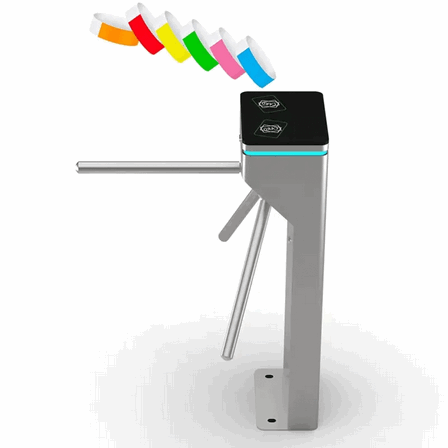 Biometric Tripod Turnstile with Integrated Face Recognition for Gym and Fitness Center Member Access Control