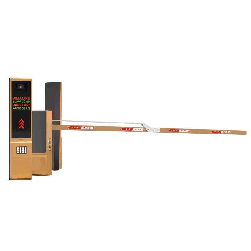 Automated Parking Access Control Gate with Traffic Safety Signaling Arm
