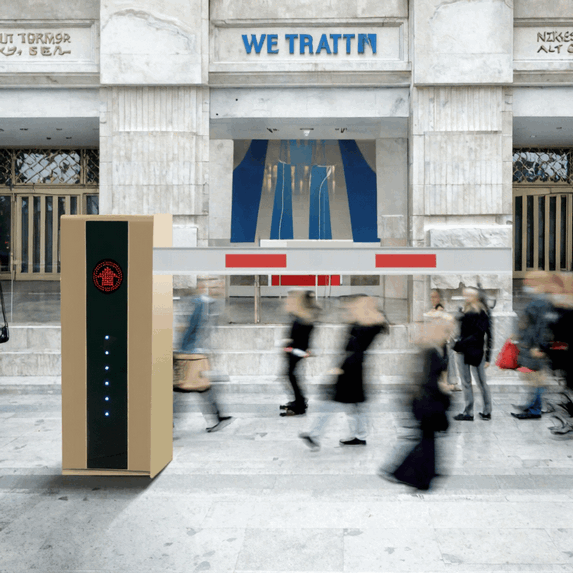 Automated Folding Boom Barrier Gate with Brushless Motor and Integrated RFID Access Control System